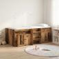 Preview: ARDEBO.de - Loft Bettgestell mit Schrank 3 stk. Altholz Holzwerkstoff