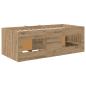 Preview: Loft Bettgestell mit Schrank 3 stk. Artisan-Eiche Holzwerkstoff