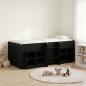 Preview: ARDEBO.de - Loft Bettgestell mit Schrank 3 stk. Schwarz Holzwerkstoff