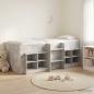 Preview: ARDEBO.de - Loft Bettgestell mit Schrank 3 Stk. Betongrau Holzwerkstoff