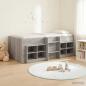 Preview: ARDEBO.de - Loft Bettgestell mit Schrank 3 stk. Grau Sonoma Holzwerkstoff