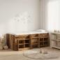 Preview: ARDEBO.de - Loft Bettgestell mit Schrank 3 stk. Altholz Holzwerkstoff