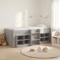 Preview: ARDEBO.de - Loft Bettgestell mit Schrank 3 stk. Sonoma-Grau Holzwerkstoff
