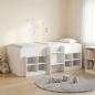 Preview: ARDEBO.de - Loft Bettgestell mit Schrank 3 stk. Weiß Holzwerkstoff
