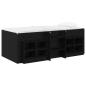 Preview: Loft Bettgestell mit Schrank 3 stk. Schwarz Holzwerkstoff