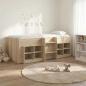 Preview: ARDEBO.de - Loft Bettgestell mit Schrank 3 stk. Sonoma-Eiche Holzwerkstoff