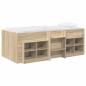 Preview: Loft Bettgestell mit Schrank 3 stk. Sonoma-Eiche Holzwerkstoff