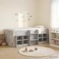Preview: ARDEBO.de - Loft Bettgestell mit Schrank 3 stk. Betongrau Holzwerkstoff