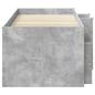 Preview: Loft Bettgestell mit Schrank 3 stk. Betongrau Holzwerkstoff