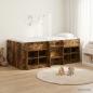 Preview: ARDEBO.de - Loft Bettgestell mit Schrank mit Regal 3 stk. Geräucherte Eiche