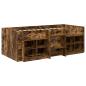 Preview: Loft Bettgestell mit Schrank mit Regal 3 stk. Geräucherte Eiche