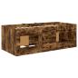 Preview: Loft Bettgestell mit Schrank mit Regal 3 stk. Geräucherte Eiche