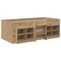 Preview: Loft Bettgestell mit Schrank 3 stk. Artisan-Eiche Holzwerkstoff