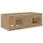 Preview: Loft Bettgestell mit Schrank 3 stk. Artisan-Eiche Holzwerkstoff