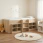 Preview: ARDEBO.de - Loft Bettgestell mit Schrank 3 stk. Sonoma-Eiche Holzwerkstoff
