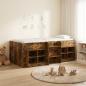 Preview: ARDEBO.de - Loft Bettgestell mit Schrank mit Regal 3 stk. Geräucherte Eiche