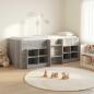Preview: ARDEBO.de - Loft Bettgestell mit Schrank 3 stk. Grau Sonoma Holzwerkstoff