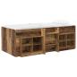 Preview: Loft Bettgestell mit Schrank 3 stk. Altholz Holzwerkstoff