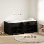 Preview: ARDEBO.de - Loft Bettgestell mit Schrank mit Regal 3 stk. Schwarze Eiche