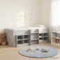 Preview: ARDEBO.de - Loft Bettgestell mit Schrank 3 stk. Betongrau Holzwerkstoff