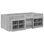 Preview: Loft Bettgestell mit Schrank 3 stk. Grau Sonoma Holzwerkstoff