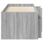 Preview: Loft Bettgestell mit Schrank 3 stk. Grau Sonoma Holzwerkstoff