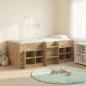 Preview: ARDEBO.de - Loft Bettgestell mit Schrank 3 stk. Artisan-Eiche Holzwerkstoff