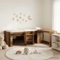 Preview: ARDEBO.de - Hochbett mit Schreibtisch für Kinder 2 stk. Altholz
