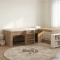 Preview: ARDEBO.de - Hochbett mit Schreibtisch für Kinder 2 stk. Artisan-Eiche