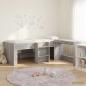 Preview: ARDEBO.de - Bettgestell mit Schreibtisch 2 Stk. Grau Sonoma Holzwerkstoff