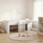 Preview: ARDEBO.de - Hochbett mit Schreibtisch für Kinder 2 Stk. Weiß Holzwerkstoff