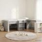 Preview: ARDEBO.de - Hochbett mit Schreibtisch für Kinder 2 Stk. Betongrau