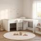 Preview: ARDEBO.de - Hochbett mit Schreibtisch für Kinder 2 Stk. Weiß Holzwerkstoff