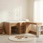 Preview: ARDEBO.de - Hochbett mit Schreibtisch für Kinder 2 Stk. Artisan-Eiche