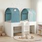 Preview: ARDEBO.de - Bett mit Tunnel 3 stk. Weiß und Hellblau Holzwerkstoff