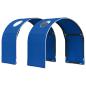 Preview: Bett mit Tunnel 3 stk. Weiß und Blau Holzwerkstoff