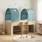 Preview: ARDEBO.de - Bett mit Tunnel 3 Stk. Sonoma und Hellblau Holzwerkstoff