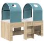 Preview: Bett mit Tunnel 3 Stk. Sonoma und Hellblau Holzwerkstoff