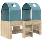 Preview: Bett mit Tunnel 3 Stk. Sonoma und Hellblau Holzwerkstoff