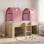 Preview: ARDEBO.de - Bett mit Tunnel 3 Stk. Sonoma und Pink Holzwerkstoff