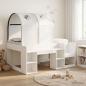 Preview: ARDEBO.de - Bett mit Tunnel mit Regal 3 stk. Weiß Holzwerkstoff