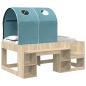Preview: Bett mit Tunnel 3 Stk. Sonoma Eiche und Hellblau Holzwerkstoff