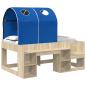 Preview: Bett mit Tunnel 3 Stk. Sonoma Eiche und Blau Holzwerkstoff