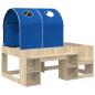Preview: Bett mit Tunnel 3 Stk. Sonoma Eiche und Blau Holzwerkstoff