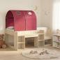 Preview: ARDEBO.de - Bett mit Tunnel 3 Stk. Sonoma Eiche und Rot Holzwerkstoff