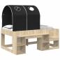 Preview: Bett mit Tunnel 3 Stk. Sonoma Eiche und Schwarz Holzwerkstoff