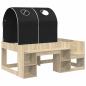 Preview: Bett mit Tunnel 3 Stk. Sonoma Eiche und Schwarz Holzwerkstoff