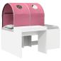 Preview: Bett mit Tunnel 3 Stk. Weiß und Rosa Holzwerkstoff