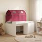Preview: ARDEBO.de - Bett mit Tunnel 3 Stk. Weiß und Rot Holzwerkstoff