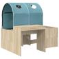 Preview: Bett mit Tunnel 3 stk. Sonoma Eiche und Hellblau Holzwerkstoff